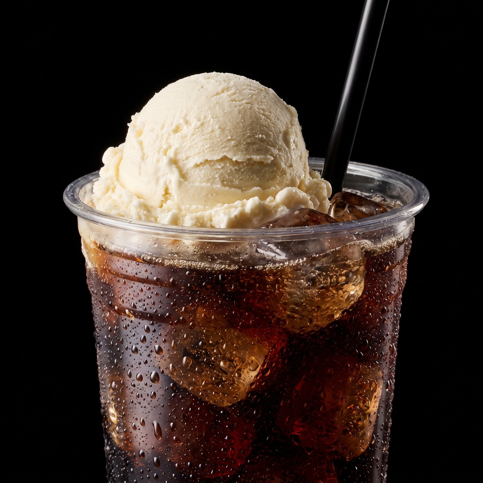 Gelato Float - Coke and Sprite with gelato scoops and straws